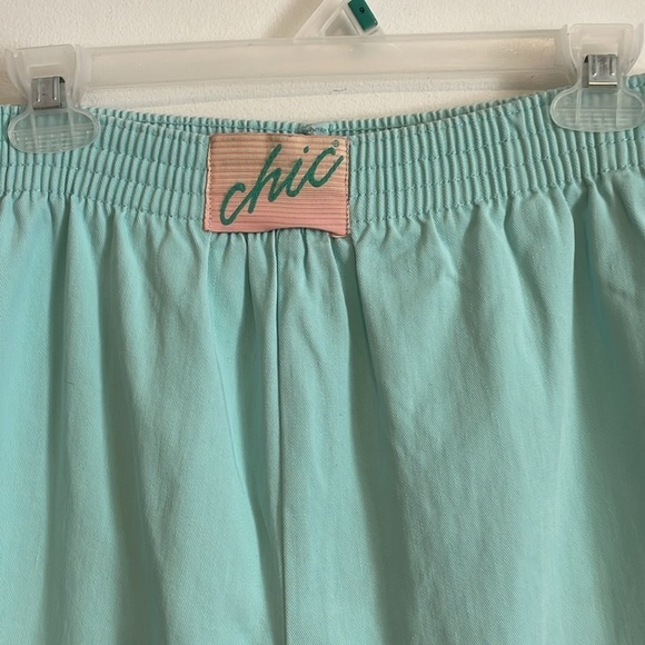VTG 80s Revival CHIC Pants Med Mint Seafoam Green Jogger Jean - Picture 6 of 13